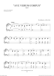 It dates from the 14th century and has been attributed to ave verum corpus, natum de maria virgine, vere passum, immolatum in cruce pro homine cuius latus perforatum fluxit aqua et sanguine: Mozart Ave Verum Corpus Sheet Music For Piano Solo Pdf