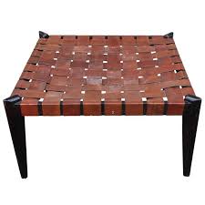 Homepop square faux leather ottoman coffee table. Fabulous Large Square Woven Leather Bench Or Ottoman At 1stdibs