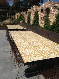 Concrete Tiles Built In Garden Seating Diy Patio Table Backyard Sitting Areas