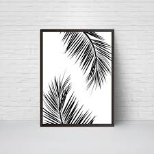 Black And White Palm Tree Artwork Palm Leaves Wall Art Print Beach House Leaf Decor Printable Tropical Black And White Modernism Art Poster Leaf Art Large Print 16x20 Leaf Wall Art Black Wall Art Scroll Wall Art