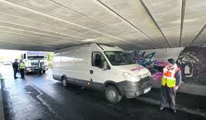 The latest incident involved a van which got stuck under the bridge on 2 october irresponsible drivers are causing unnecessary disruption after hitting a railway bridge for the 15th time this. Another Vehicle Stuck Under Bridge As Warnings Go Unheeded Connacht Tribune Galway City Tribune