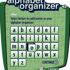 Illustration with different association terms. Alphabet Organizer Read Write Think