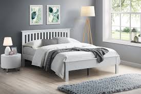 Heywood Bright White Solid Wood Bed Frame 4ft6 Double The Oak Bed Store Twin wooden bed frame & trundle unished arizona single trundle bed easy to assemble solid pine wooden bed frame. heywood bright white solid wood bed frame 4ft6 double