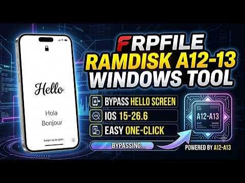 FRPFILE Ramdisk for A12 Bypass Passcode, Read Owner, Hardware Info, Hidden Account - iPhone Xr/Xs/Xs Max & iPad Air 3rd | Mini 5th | iPad 8th