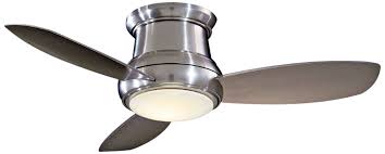 From the minka aire ceiling fans collection, the 52 concept ii flushmount fan has a contemporary look, and includes a full function wall control, making it easy to control. Minka Aire 52 Concept Ii Brushed Nickel Flushmount Led Ceiling Fan Walmart Com Walmart Com