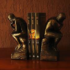 Aparador De Livros O Pensador De Rodin Efeito Tabaco Dourado Aparadores De Livro O Pensador Pensadores