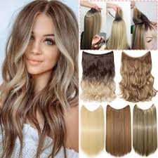 Seamless results make the extensions feel as natural as your own hair. Fashion Blonde Mix Halo Wire On Hair Extensions 16 24 Real Soft As Human Lkk Ebay