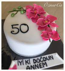 Geburtstag frauen geburtstag männer kuchen kuchen mit fondant 50. Orchideen Torte 50 Geburtstag Flower Cake Cake Birthday Cake