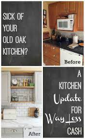 Sick Of Your Old Kitchen Here S Our Oak Kitchen Update On A Budget Kitchen Cabinets Painted Grey Painting Kitchen Cabinets Oak Kitchen