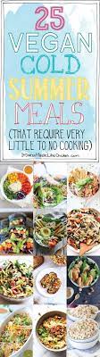 25 Vegan Cold Summer Meals That Require Very Little To No Cooking Summer Recipes Vegan Recipes Vegan Lunches