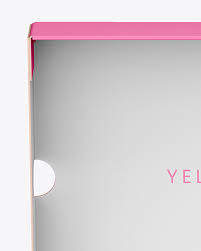 Opened Paper Box Mockup In Box Mockups On Yellow Images Object Mockups