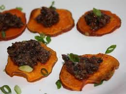 5 Ingredients Sweet Potato Chips With Black Olive Tapenade Sweet Potato Chips Appetizer Ingredients Olive Tapenade