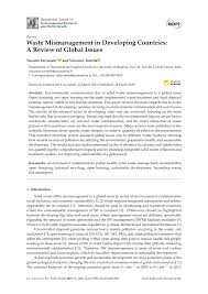 This paper highlights the current issues and future directions as well as energy recovery initiatives associated with incineration of msw in malaysia. Pdf Waste Mismanagement In Developing Countries A Review Of Global Issues