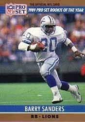 1993 wild card superchrome #124 barry sanders: Amazon Com 1990 Pro Set Football Rookie Card 1b Barry Sanders Collectibles Fine Art