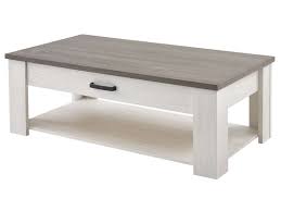 Table Basse Rectangulaire 1 Tiroir Duke Coloris Blanc Conforama