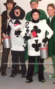 If you are looking for your halloween costume, why not have fun this. Coolest Homemade Playing Cards Costumes Card Costume Playing Card Costume Wonderland Costumes