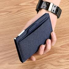 Free shipping for many products! New Ultra Thin Casual Leather Wallet Men S Multi Functional Manual Canvas Credit Card Cover Metal Buckle Driver S License Wallet Mega Offer F13b Cicig