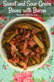 Sweet And Sour Green Beans With Bacon Recipe Is A Fast Way To Jazz Up A Regular Can Of Vegetable Green Beans With Bacon Canned Green Bean Recipes Bacon Recipes
