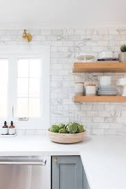 Marbles, granites, porcelains, limestones, travertines Emerson Project Webisode Reveal Studio Mcgee Kitchen Backsplash Designs Farmhouse Kitchen Backsplash Kitchen Design