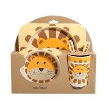 5 Pcs Vaisselle Enfant En Fibre De Bambou Bol De Dessin D Animal Set De Table Pour Bebe Enfant Tasse Cuillere Fourchette Lion Brun Achat Vente Ensemble Repas 6980641711890 Soldes