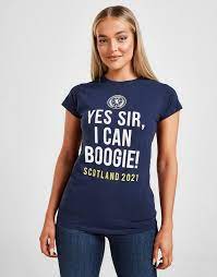 Yes sir, i can boogie is a 1977 hit single by the spanish vocal duo baccara. Official Team Scotland Yes Sir I Can Boogie T Shirt
