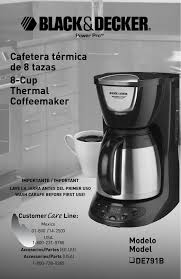 Black And Decker Coffee Pot Replacement Cm1100b Black Decker De791b Use Care Manual Manualzz