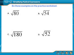How to simplify radicals by multiplying by the conjugate 9. Splash Screen Unit 6 Exponents And Radicals Splash Screen Essential Question How Do You Simplify Radical Expressions Ppt Download