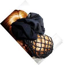 French Hair Nets Retro Hair Snood Hair Net French Barrette 80s Bow Glittered Silver Hair Snood Retro Hairstyles Hair Accessories