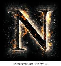 Close up photography of brown jukebox letter keys. Fire Alphabet Letter N Stock Illustration 244969231