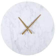 Marble Effect Clock Armand Accessoire Maison Horloge Deco Marbre