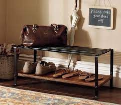Blacksmith Iron Shoe Storage Rack In 2021 Shoe Rack Entryway Front Door Shoe Storage Shoe Storage Rack