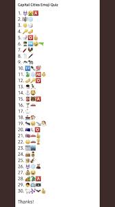 Capital Cities Emoji Quiz In 2020 Emoji Quiz Guess The Movie Brain Teasers