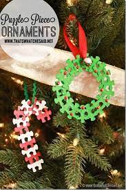 Find many great new & used options and get the best deals for ravensburger puzzle ball nutcracker christmas ornament 60 pc 2006 at the best online prices at . Puzzle Piece Ornaments Christmas Crafts Recycled Christmas Decorations Xmas Crafts
