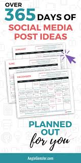 Get Results On Social Media With 365 Days Of Post Ideas And Hundreds Of Images Planned Out For You In 2020 Social Media Content Calendar Social Media Post Marketing Strategy Social Media