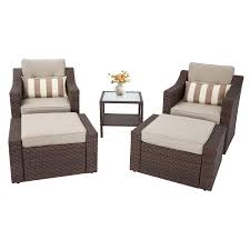 Suncrown 5 Piece Wicker Patio Furniture Buy Online In Kuwait At Desertcart
