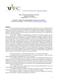 Lettre de motivation vacataire fac. Psychologie Besancon Universite De Franche