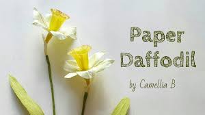 Diy Paper Daffodils Flowers Narcissus From Crepe Paper Hoa Thủy Tie Paper Flowers Diy Paper Flowers How To Make Paper Flowers