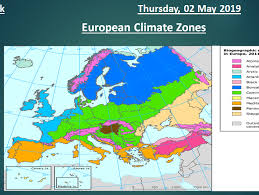 Color your thermometer to match the correct temperatures. European Climate Zones Teaching Resources
