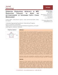 Download and install slip gaji app for android device for free. Pdf Operation Overlapping Approach In Mts Production Typology To Assist The Accomplishment Of Sustainable Supply Chain Management