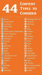 44 Types Of Content You Can Use To Promote Your Product Service Business Or Self Social Media Infographic Marketing Strategy Social Media Social Media Content