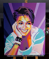Janet Jackson Acrylic Painting