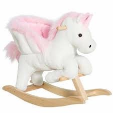 qaba kids rocking horse kids rocking horse unicorn rocking horse kids plush toys