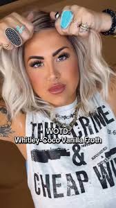 Whitley in Coco Vanilla Froth. Left-side parted partial monofilament wig  with our silky VNB fiber. Versatile for casual or upscale looks and heat  friendly up to 300°F. Special order ETA: 11/1/25. ...