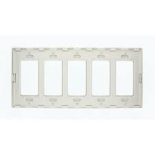 And for a good price for just one i have a second one. Leviton White 5 Gang Decorator Rocker Wall Plate 1 Pack 022 80321 0sw The Home Depot