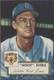 Topps 1952 " Hoot " Evers #222 Detroit Tigers