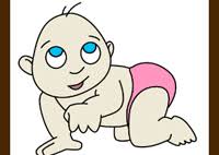 Learn how to draw a baby face for kids easy and step by step. Drawing Babies Lessons How To Draw A Cartoon Baby S Head Body With Cartooning Tutorials And Illustrations Realistic Artwork