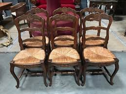 Machine wash removable cotton seat cushion cover. 6 Country French Dining Chairs Dining Room Items By Category European Antiques Decorative