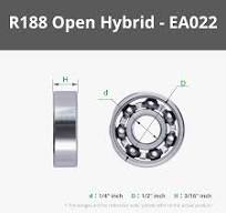High Performance Bearings - R188 Open Hybrid Ceramic (6PCS) - EA022