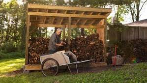 In need of a large storage shed? How To Build A Firewood Shack Firewood Shed Diy Plans