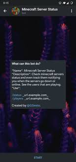16 rows · find the best minecraft servers with our multiplayer server list. Github Gsiesto Mcserverstatbot Telegram Bot For Checking The Status Of Minecraft Servers And The Players That Are Online